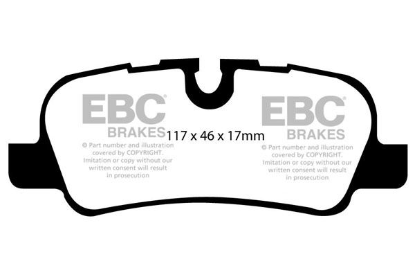 Bremsbelagsatz, Scheibenbremse Hinterachse EBC Brakes DP1542 von EBC Brakes