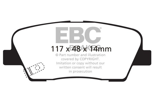 Bremsbelagsatz, Scheibenbremse Hinterachse EBC Brakes DP21806 von EBC Brakes