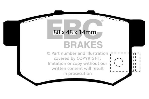 Bremsbelagsatz, Scheibenbremse Hinterachse EBC Brakes DP2781/2 von EBC Brakes