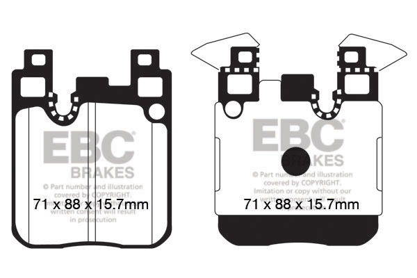 Bremsbelagsatz, Scheibenbremse Hinterachse EBC Brakes DP32133C von EBC Brakes