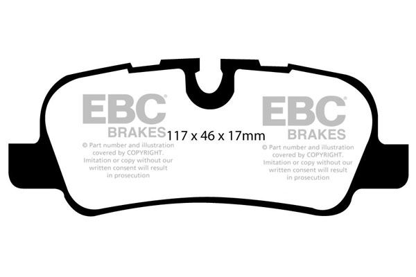 Bremsbelagsatz, Scheibenbremse Hinterachse EBC Brakes DP41542R von EBC Brakes