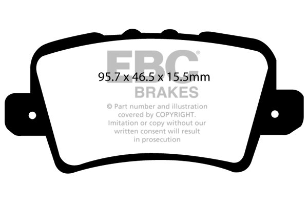Bremsbelagsatz, Scheibenbremse Hinterachse EBC Brakes DP41902R von EBC Brakes