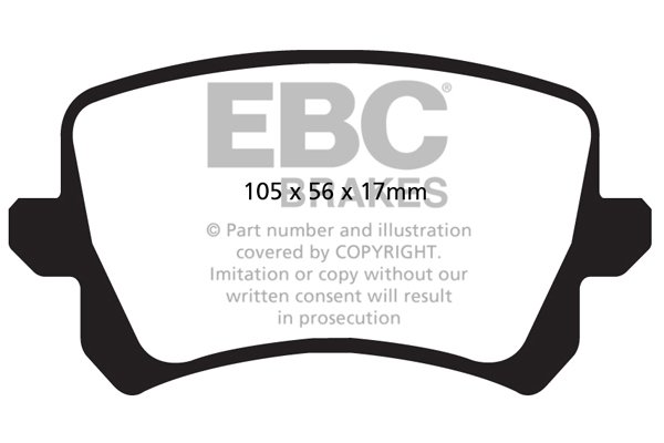 Bremsbelagsatz, Scheibenbremse Hinterachse EBC Brakes DP42004R von EBC Brakes