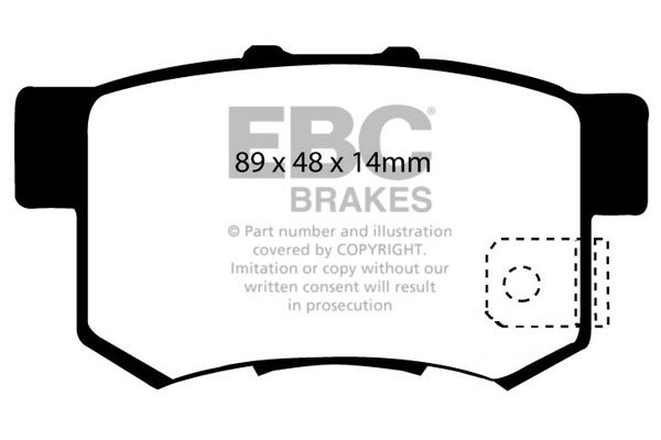 Bremsbelagsatz, Scheibenbremse Hinterachse EBC Brakes DP51193NDX von EBC Brakes
