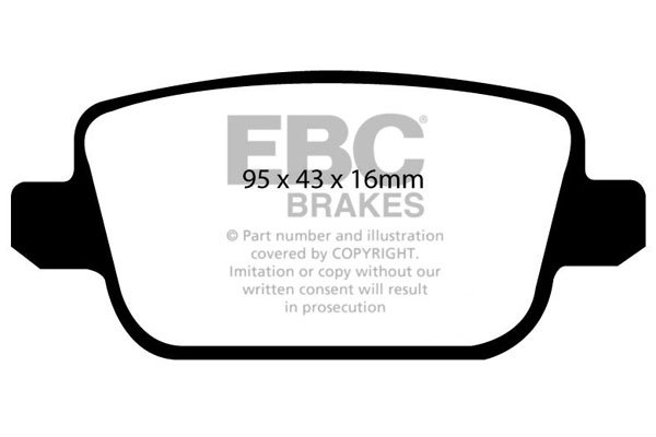 Bremsbelagsatz, Scheibenbremse Hinterachse EBC Brakes DP51933NDX von EBC Brakes