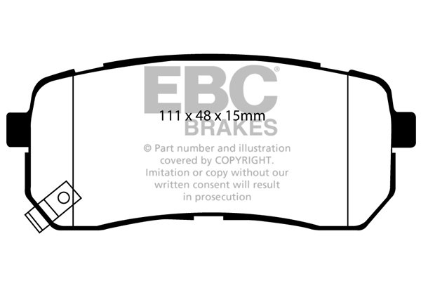 Bremsbelagsatz, Scheibenbremse Hinterachse EBC Brakes DP61814 von EBC Brakes