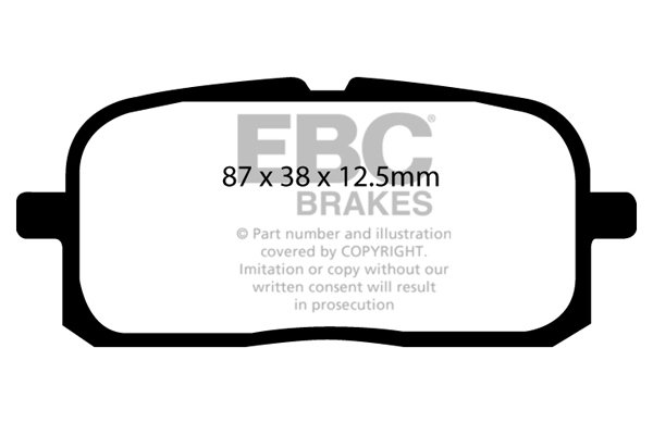 Bremsbelagsatz, Scheibenbremse Hinterachse EBC Brakes DP852 von EBC Brakes