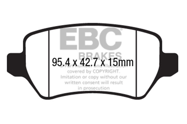 Bremsbelagsatz, Scheibenbremse Hinterachse EBC Brakes DPX2233 von EBC Brakes