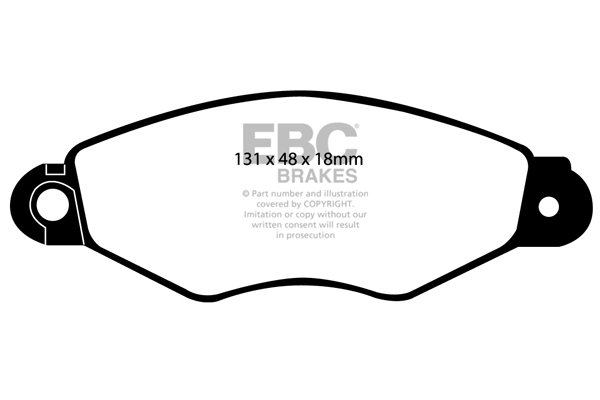 Bremsbelagsatz, Scheibenbremse Vorderachse EBC Brakes DP1136 von EBC Brakes