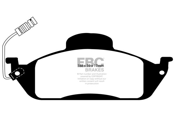 Bremsbelagsatz, Scheibenbremse Vorderachse EBC Brakes DP1232 von EBC Brakes