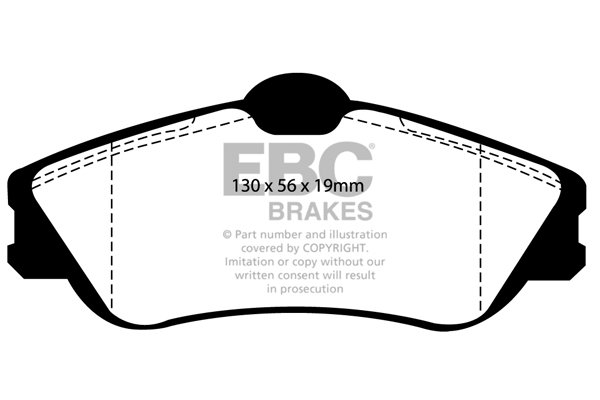 Bremsbelagsatz, Scheibenbremse Vorderachse EBC Brakes DP1346 von EBC Brakes