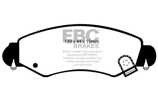 Bremsbelagsatz, Scheibenbremse Vorderachse EBC Brakes DP1361 von EBC Brakes