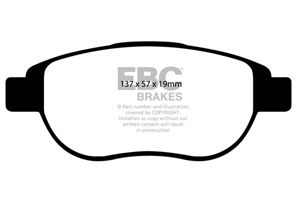 Bremsbelagsatz, Scheibenbremse Vorderachse EBC Brakes DP1375 von EBC Brakes