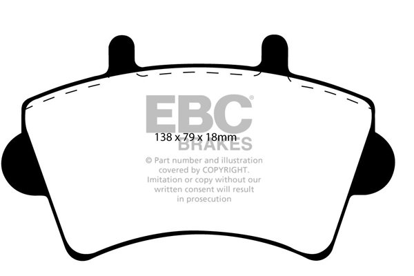 Bremsbelagsatz, Scheibenbremse Vorderachse EBC Brakes DP1386 von EBC Brakes