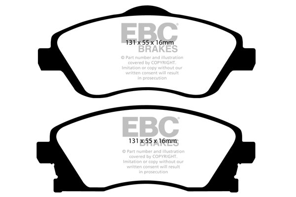 Bremsbelagsatz, Scheibenbremse Vorderachse EBC Brakes DP1476 von EBC Brakes