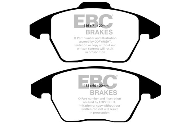 Bremsbelagsatz, Scheibenbremse Vorderachse EBC Brakes DP1517/2 von EBC Brakes