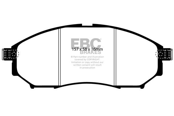Bremsbelagsatz, Scheibenbremse Vorderachse EBC Brakes DP1671 von EBC Brakes