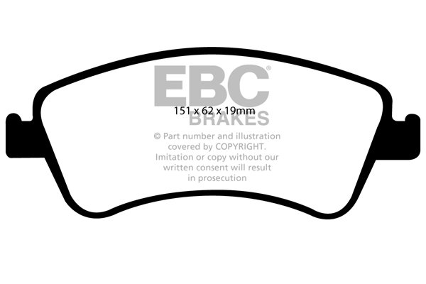 Bremsbelagsatz, Scheibenbremse Vorderachse EBC Brakes DP1950 von EBC Brakes