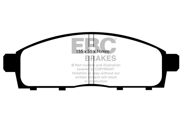 Bremsbelagsatz, Scheibenbremse Vorderachse EBC Brakes DP1963 von EBC Brakes