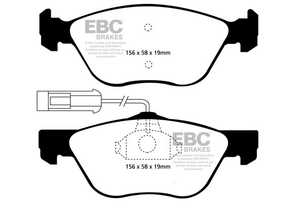 Bremsbelagsatz, Scheibenbremse Vorderachse EBC Brakes DP21061 von EBC Brakes