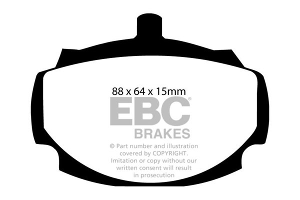 Bremsbelagsatz, Scheibenbremse Vorderachse EBC Brakes DP2107 von EBC Brakes