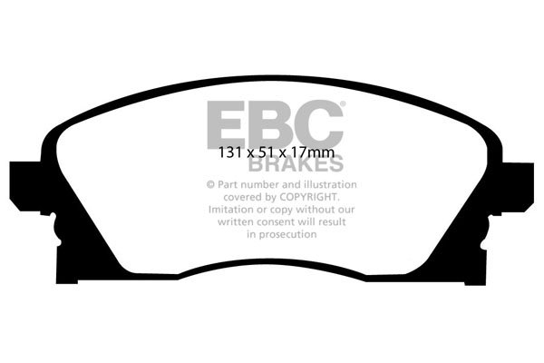 Bremsbelagsatz, Scheibenbremse Vorderachse EBC Brakes DP21341 von EBC Brakes