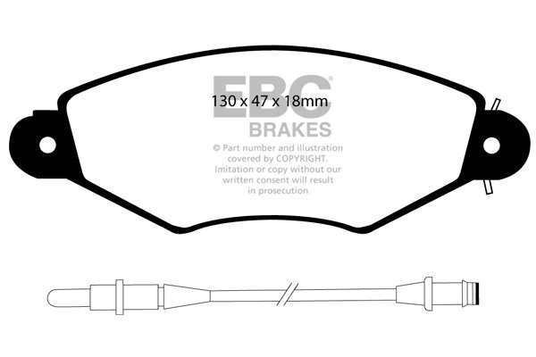 Bremsbelagsatz, Scheibenbremse Vorderachse EBC Brakes DP21406 von EBC Brakes