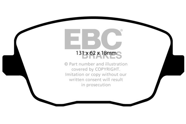 Bremsbelagsatz, Scheibenbremse Vorderachse EBC Brakes DP21436 von EBC Brakes