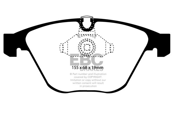 Bremsbelagsatz, Scheibenbremse Vorderachse EBC Brakes DP21449 von EBC Brakes
