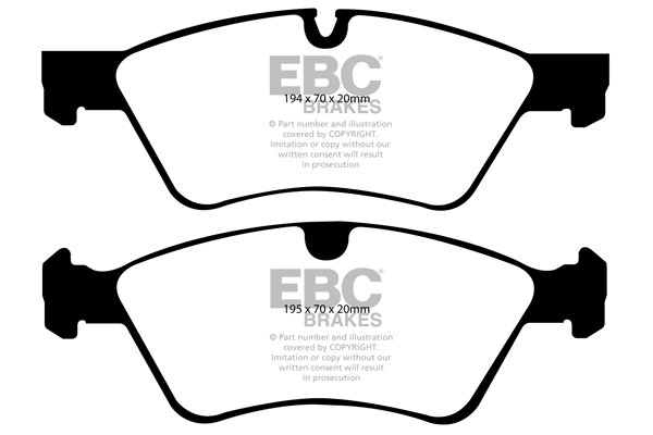 Bremsbelagsatz, Scheibenbremse Vorderachse EBC Brakes DP21592 von EBC Brakes