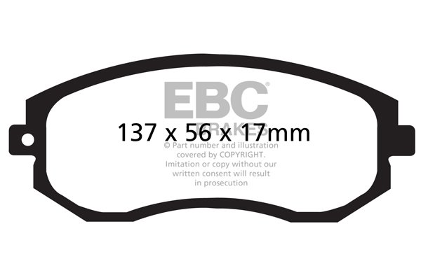 Bremsbelagsatz, Scheibenbremse Vorderachse EBC Brakes DP21884 von EBC Brakes