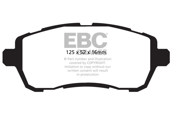 Bremsbelagsatz, Scheibenbremse Vorderachse EBC Brakes DP22002 von EBC Brakes