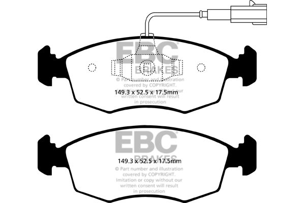 Bremsbelagsatz, Scheibenbremse Vorderachse EBC Brakes DP22141 von EBC Brakes