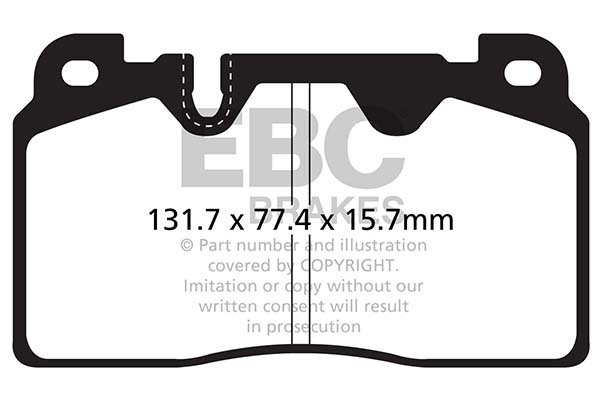 Bremsbelagsatz, Scheibenbremse Vorderachse EBC Brakes DP22168 von EBC Brakes