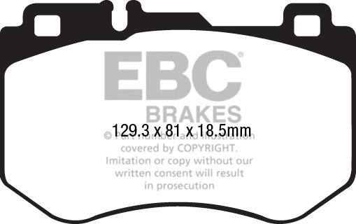Bremsbelagsatz, Scheibenbremse Vorderachse EBC Brakes DP22209 von EBC Brakes