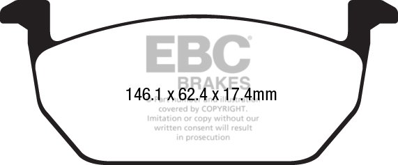 Bremsbelagsatz, Scheibenbremse Vorderachse EBC Brakes DP22225 von EBC Brakes