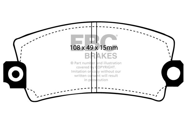 Bremsbelagsatz, Scheibenbremse Vorderachse EBC Brakes DP269 von EBC Brakes