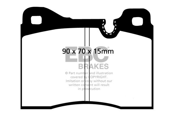 Bremsbelagsatz, Scheibenbremse Vorderachse EBC Brakes DP282 von EBC Brakes