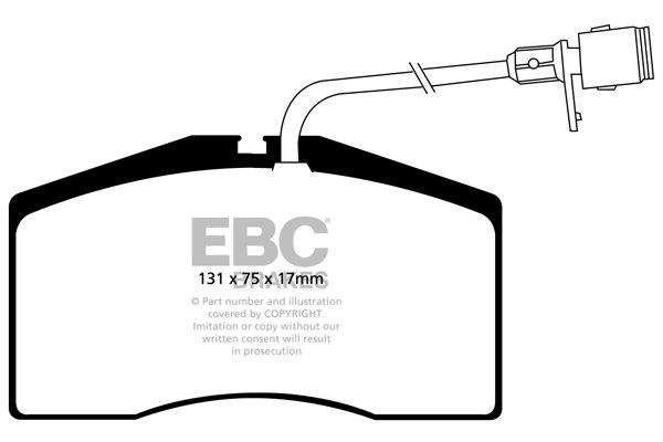 Bremsbelagsatz, Scheibenbremse Vorderachse EBC Brakes DP31327C von EBC Brakes