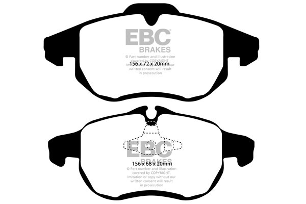 Bremsbelagsatz, Scheibenbremse Vorderachse EBC Brakes DP31414C von EBC Brakes