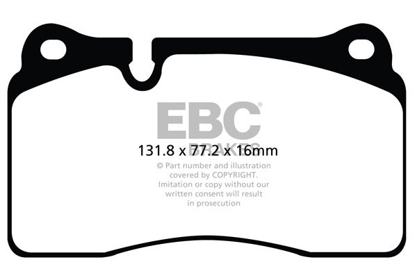Bremsbelagsatz, Scheibenbremse Vorderachse EBC Brakes DP32070C von EBC Brakes