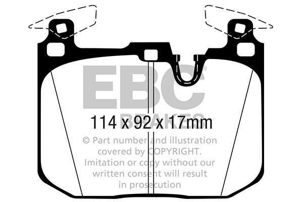 Bremsbelagsatz, Scheibenbremse Vorderachse EBC Brakes DP32360C von EBC Brakes