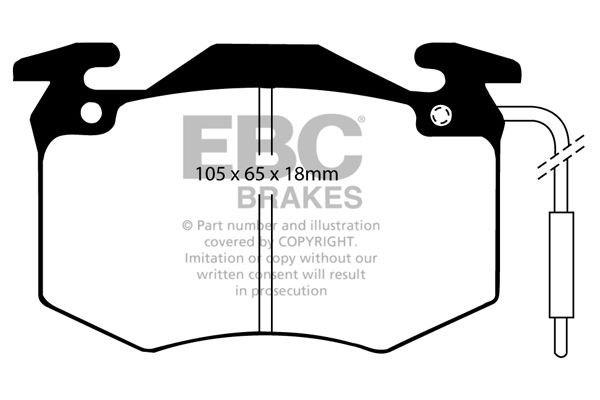 Bremsbelagsatz, Scheibenbremse Vorderachse EBC Brakes DP3546C von EBC Brakes