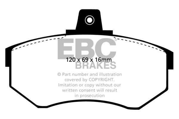 Bremsbelagsatz, Scheibenbremse Vorderachse EBC Brakes DP369/2 von EBC Brakes