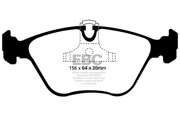 Bremsbelagsatz, Scheibenbremse Vorderachse EBC Brakes DP41089R von EBC Brakes