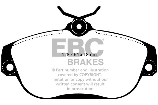 Bremsbelagsatz, Scheibenbremse Vorderachse EBC Brakes DP41095R von EBC Brakes