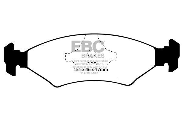 Bremsbelagsatz, Scheibenbremse Vorderachse EBC Brakes DP415 von EBC Brakes