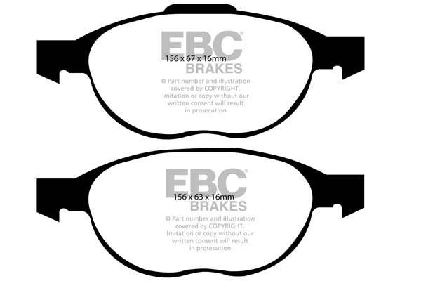 Bremsbelagsatz, Scheibenbremse Vorderachse EBC Brakes DP41524R von EBC Brakes