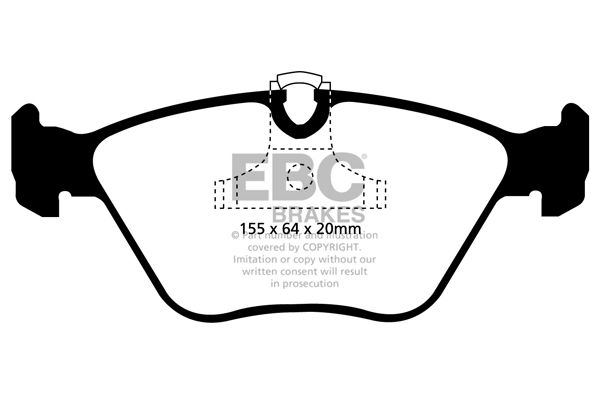 Bremsbelagsatz, Scheibenbremse Vorderachse EBC Brakes DP41552R von EBC Brakes