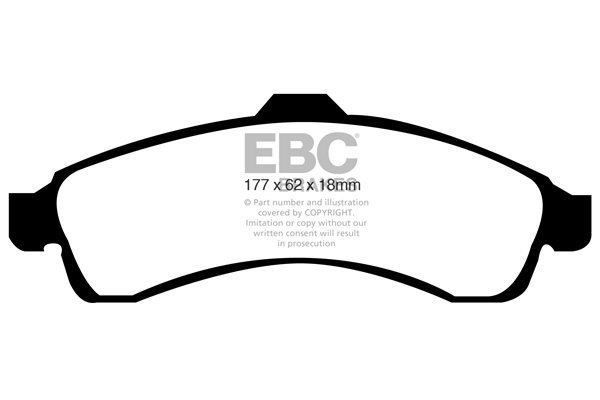 Bremsbelagsatz, Scheibenbremse Vorderachse EBC Brakes DP41618R von EBC Brakes